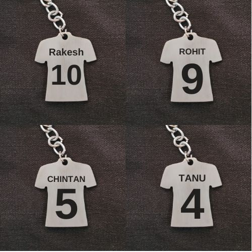 Personalized Jersey Keychain