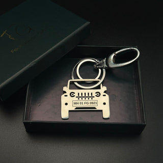 Personalised Mahindra Thar Keychain - Custom Car Accessory - Foundation Gift