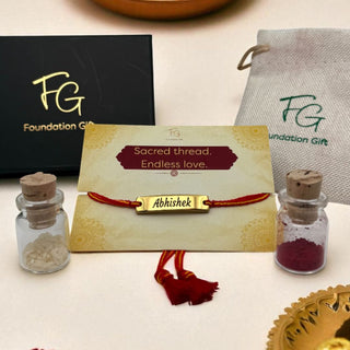 Personalised Rakhi: Rakhi With Brother's Name - Foundation Gift