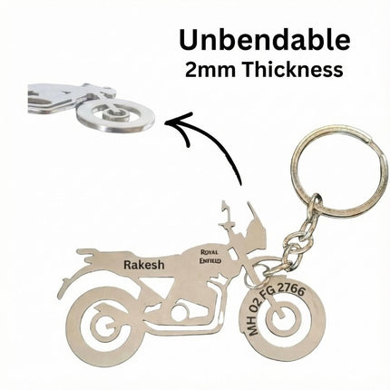 Personalised Royal Enfield Interceptor Keychain – Made for Interceptor Riders - Foundation Gift