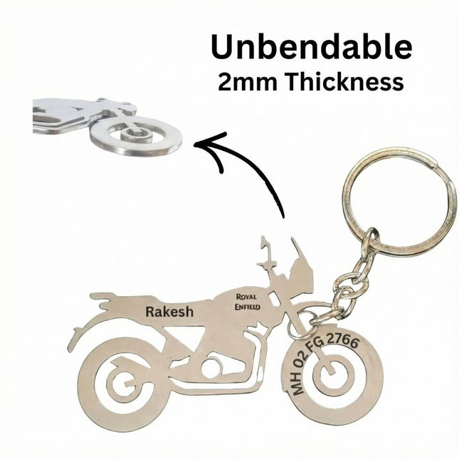 Personalised Royal Enfield Interceptor Keychain – Made for Interceptor Riders - Foundation Gift