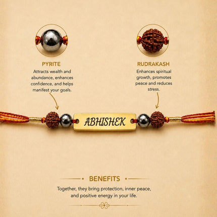 Personalised Spiritual Rakhi & Bracelet Gift Set - Foundation Gift