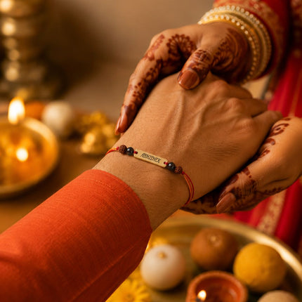 Personalised Spiritual Rakhi & Bracelet Gift Set - Foundation Gift