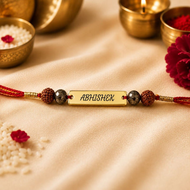 Personalised Spiritual Rakhi & Bracelet Gift Set - Foundation Gift