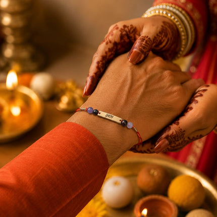 Personalised Spiritual Rakhi & Bracelet Gift Set - Foundation Gift