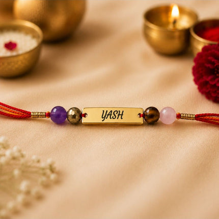 Personalised Spiritual Rakhi & Bracelet Gift Set - Foundation Gift