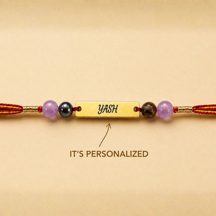 Personalised Spiritual Rakhi & Bracelet Gift Set - Foundation Gift