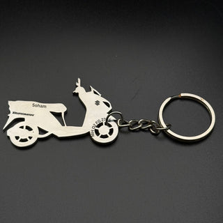 Personalised Suzuki Burgman Keychain - Scooter Rider's Special Gift - Foundation Gift