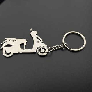 Personalised Yamaha Fascino Keychain - Scooter Enthusiast's Gift - Foundation Gift