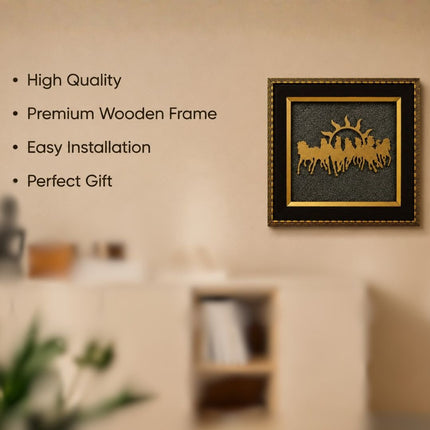 Prospera – 7 Horses Pyrite Frame - Foundation Gift