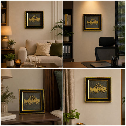 Prospera – 7 Horses Pyrite Frame - Foundation Gift