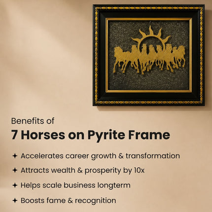Prospera – 7 Horses Pyrite Frame - Foundation Gift