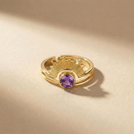Radiant Halo Birthstone Ring - Foundation Gift
