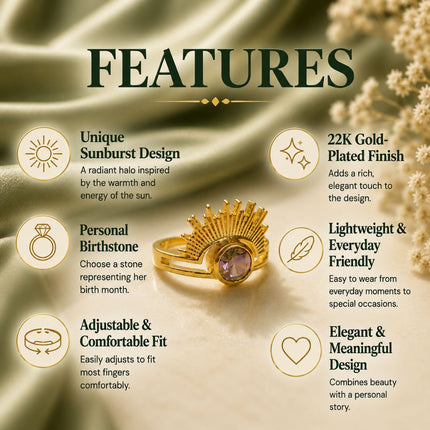 Radiant Halo Birthstone Ring - Foundation Gift