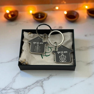 Shubh Labh House Keychain Set - Auspicious Gift - Foundation Gift