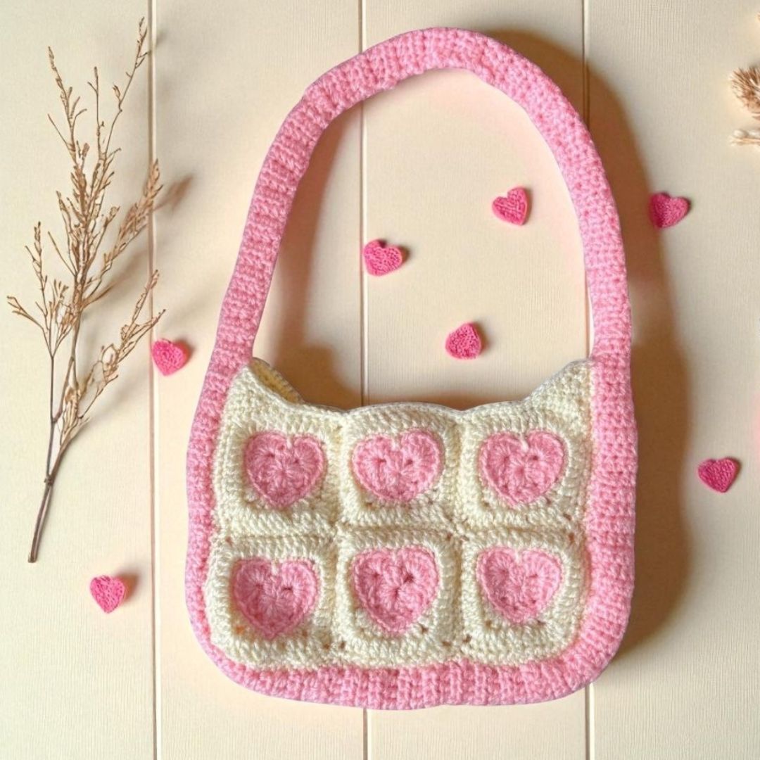 Sweetheart Stitch Crochet Kit Bag, a very creative first anniversary gift
