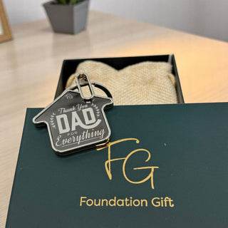 Thank You Dad House Keychain - Perfect Gift for Dad - Foundation Gift