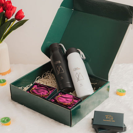 The Ultimate Couple Essentials Combo – Bracelets + Bottles - Foundation Gift
