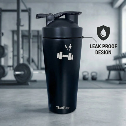 TitanFlow Personalised Protein Shaker Bottle | Stainless Steel - Foundation Gift