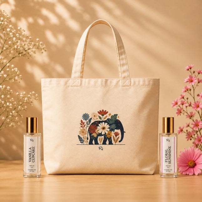 Tote Bag & Perfume Gift Set