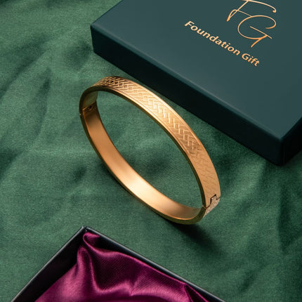 Weave Kada - Best Gold Kada For Men - Foundation Gift