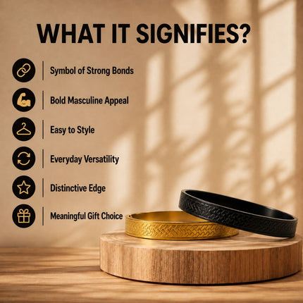 Weave Kada - Best Gold Kada For Men - Foundation Gift