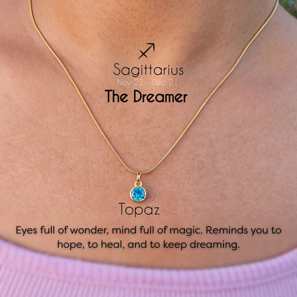 Zodiac Birthstone Necklace - Thoughtful Gift For Her - Foundation Gift
