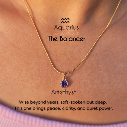 Zodiac Birthstone Necklace - Thoughtful Gift For Her - Foundation Gift