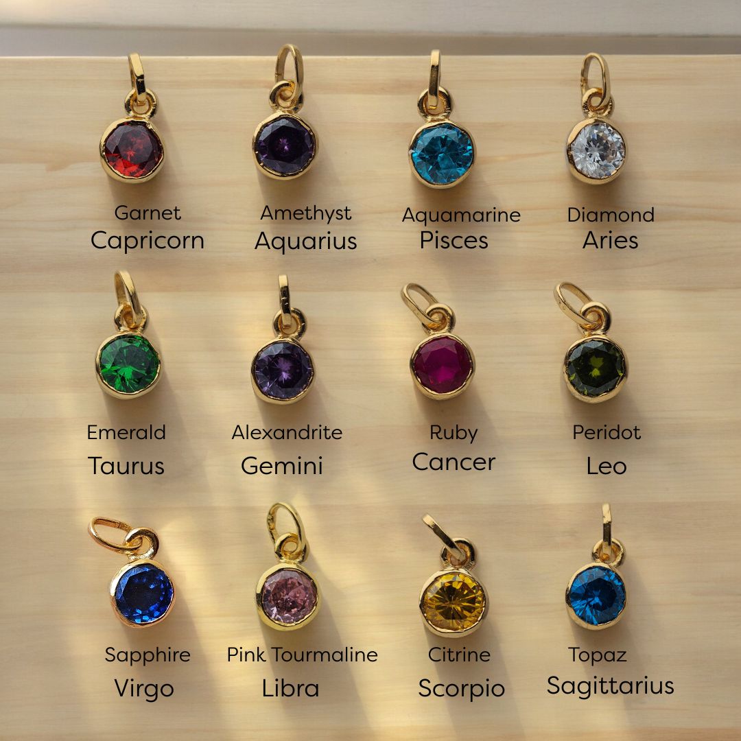 Zodiac Birthstone Necklace