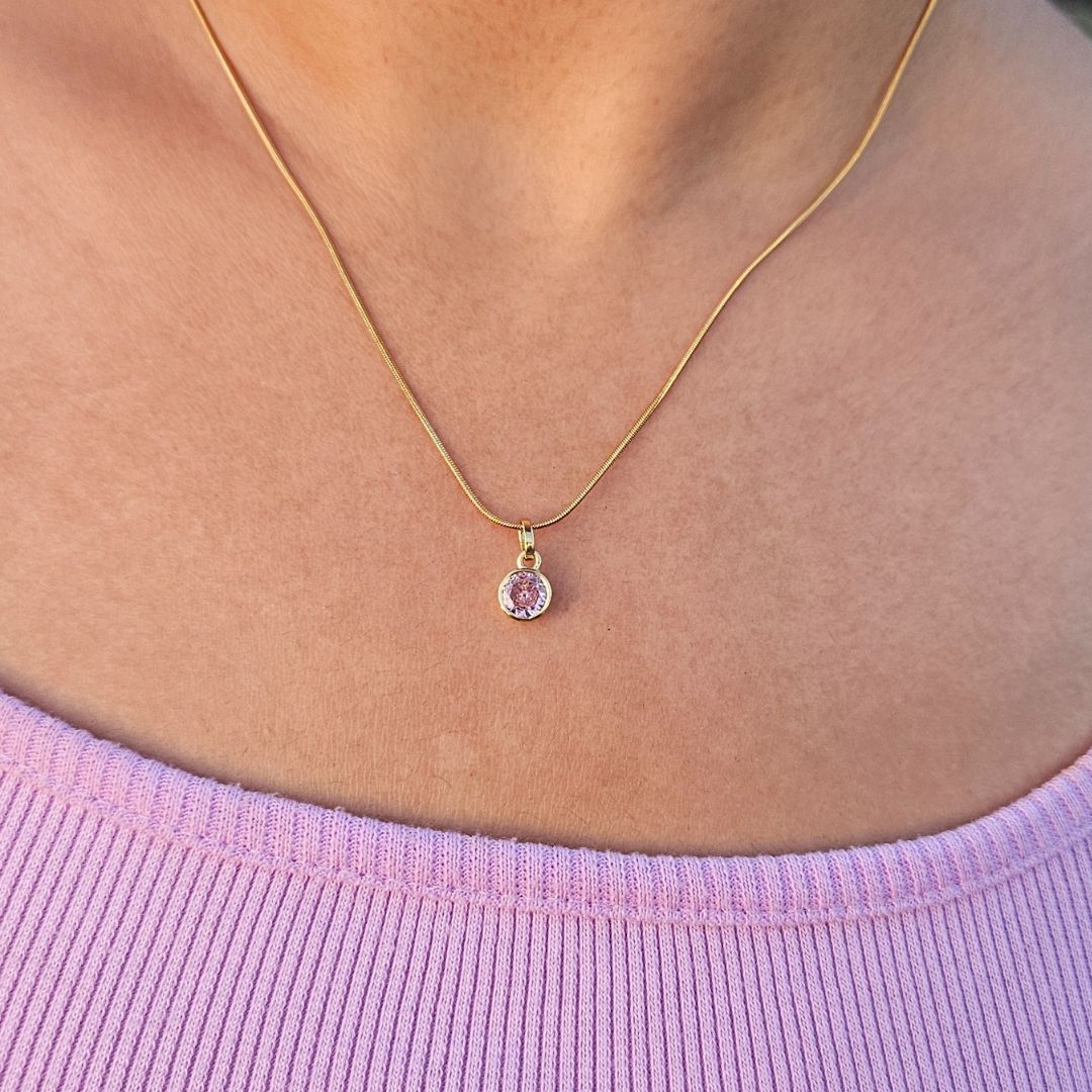 Zodiac Birthstone Necklace, a unique first anniversary gift with a twist