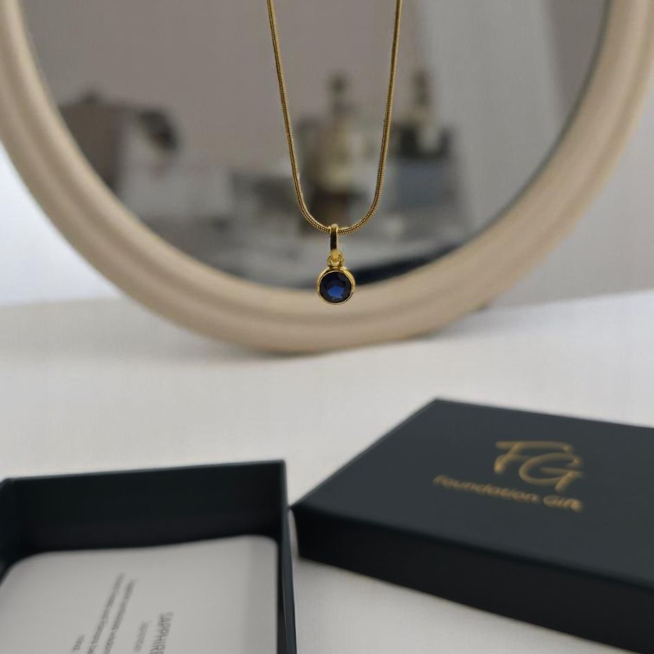 Zodiac birthstone necklace - Unique rakhi gifts for sister