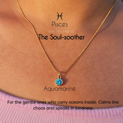 Zodiac Birthstone Necklace - Thoughtful Gift For Her - Foundation Gift